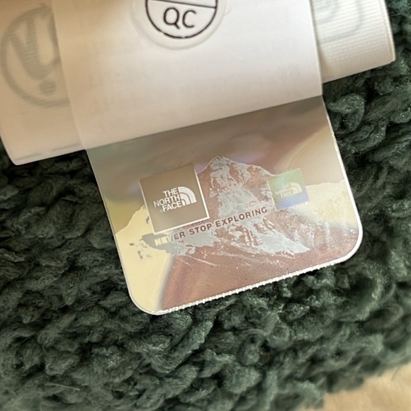 Brand New The North Face Salty Bae Lined Beanie Dark Sage Cuffed Knit Logo Hat - Picture 11 of 14